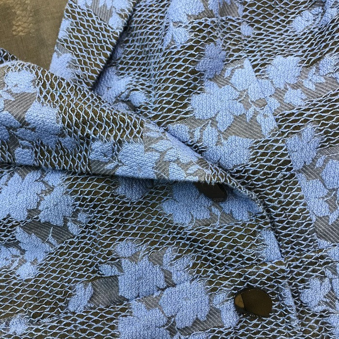 Rene ルネ TISSUE ワンピース レディース ノースリーブ コットン フラワー 花柄 ロング丈 ブルー/ブラック 36サイズ 6226020 中古 T1