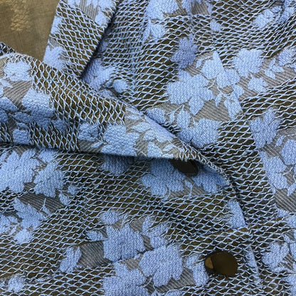 Rene ルネ TISSUE ワンピース レディース ノースリーブ コットン フラワー 花柄 ロング丈 ブルー/ブラック 36サイズ 6226020 中古 T1