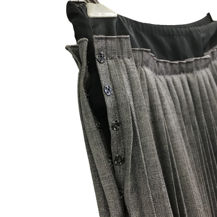 LOUIS VUITTON ルイヴィトン スカート レディース 秋冬 プリーツ ウール 膝丈 グレー XS 34サイズ 中古 MK1