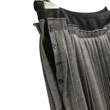 LOUIS VUITTON ルイヴィトン スカート レディース 秋冬 プリーツ ウール 膝丈 グレー XS 34サイズ 中古 MK1