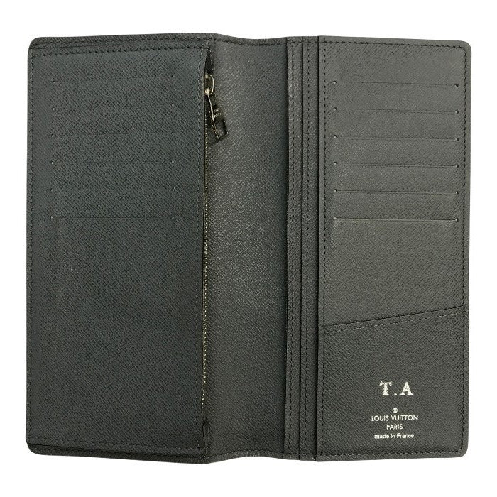 LOUIS VUITTON ルイヴィトン タイガ ポルトフォイユブラザ 長財布 メンズ 2つ折り シンプル 定番 グレー M32653 中古 T1