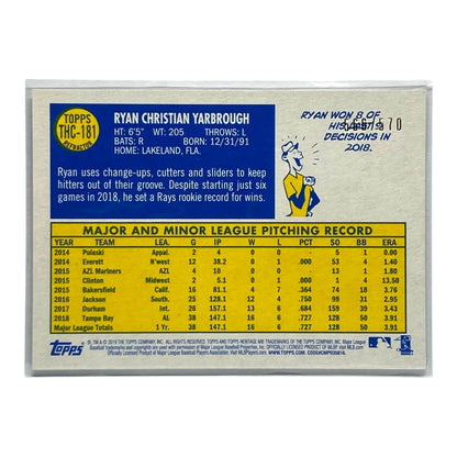 TOPPS MLBカード HERITAGE RYAN CHRISTIAN YARBROUGH RAYS 566/570 #THC-181 中古 IT2