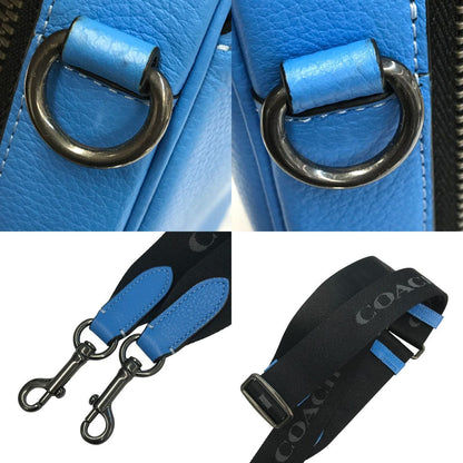 COACH コーチ スタントン クロスボディ ショルダーバッグ メンズ レザー 斜め掛け ポーチ ブルー CL948 中古 T1