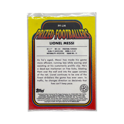 TOPPS サッカーカード FINEST PRIZED FOOTBALLERS LIONEL MESSI BARCELONA #PF-LM 中古 IT1