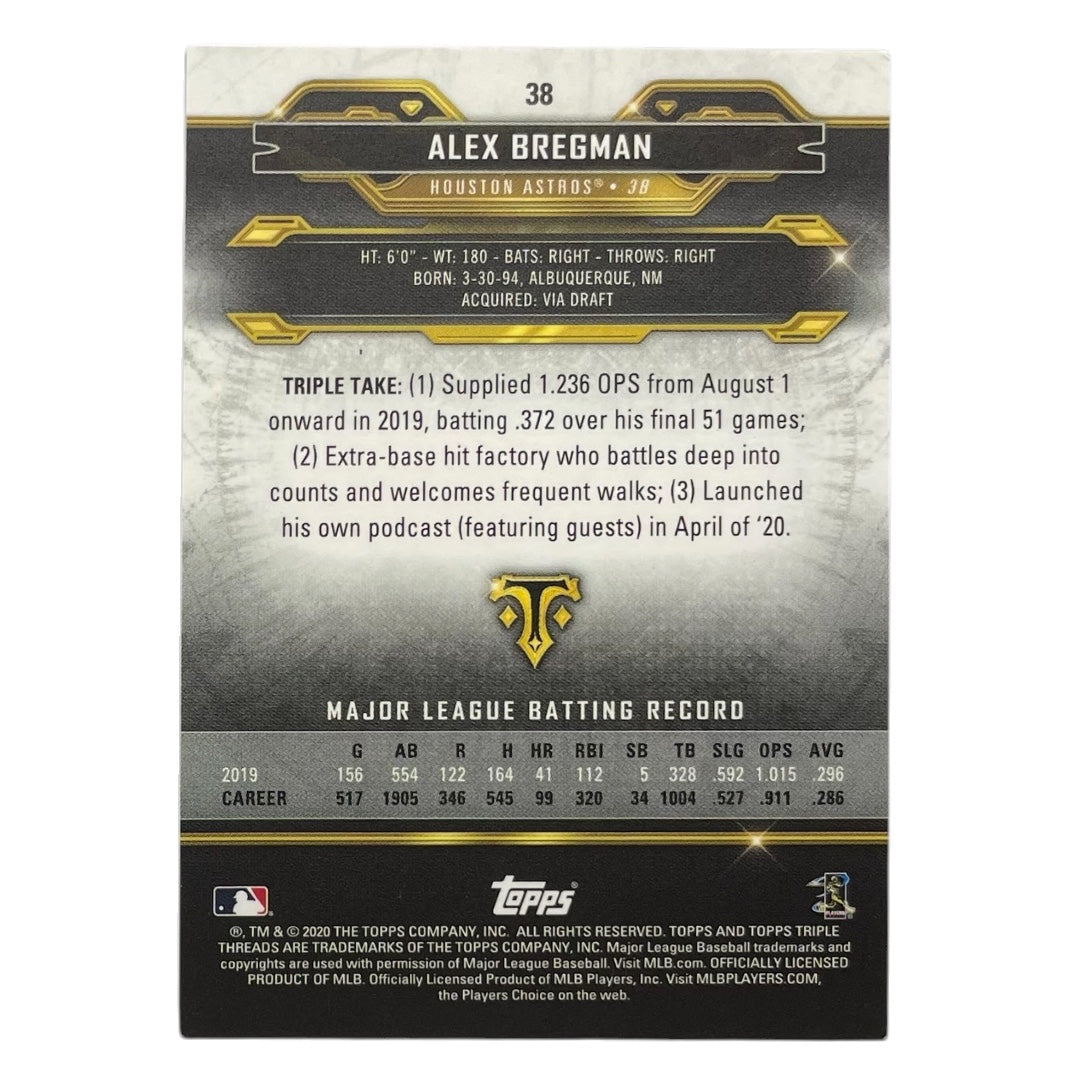 TOPPS MLBカード TRIPLE THREADS ALEX BREGMAN HOUSTON ASTROS /299 #38 中古 IT2