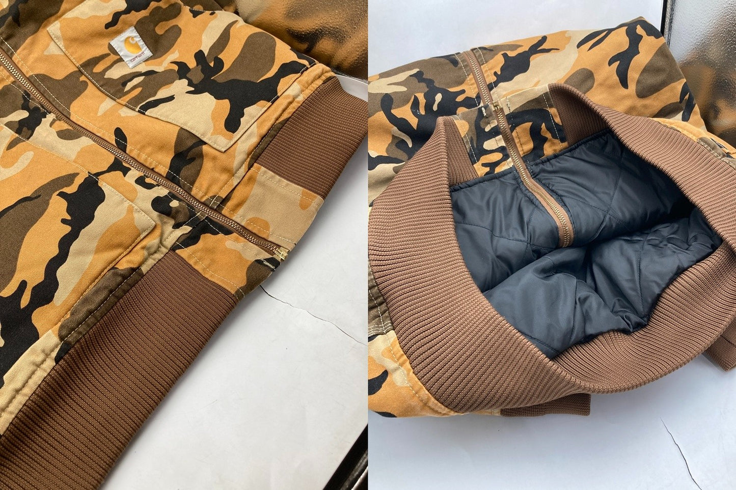 carhartt カーハート オレンジカモ コットンダック ジャケット 中古 D4