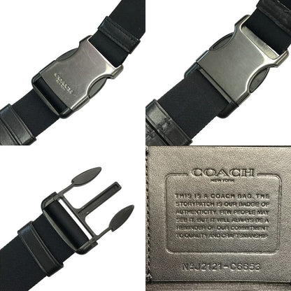 COACH コーチ トラックベルトバッグ メンズ レザー ウエストポーチ ボディバッグ 斜め掛け C6653 中古 T1