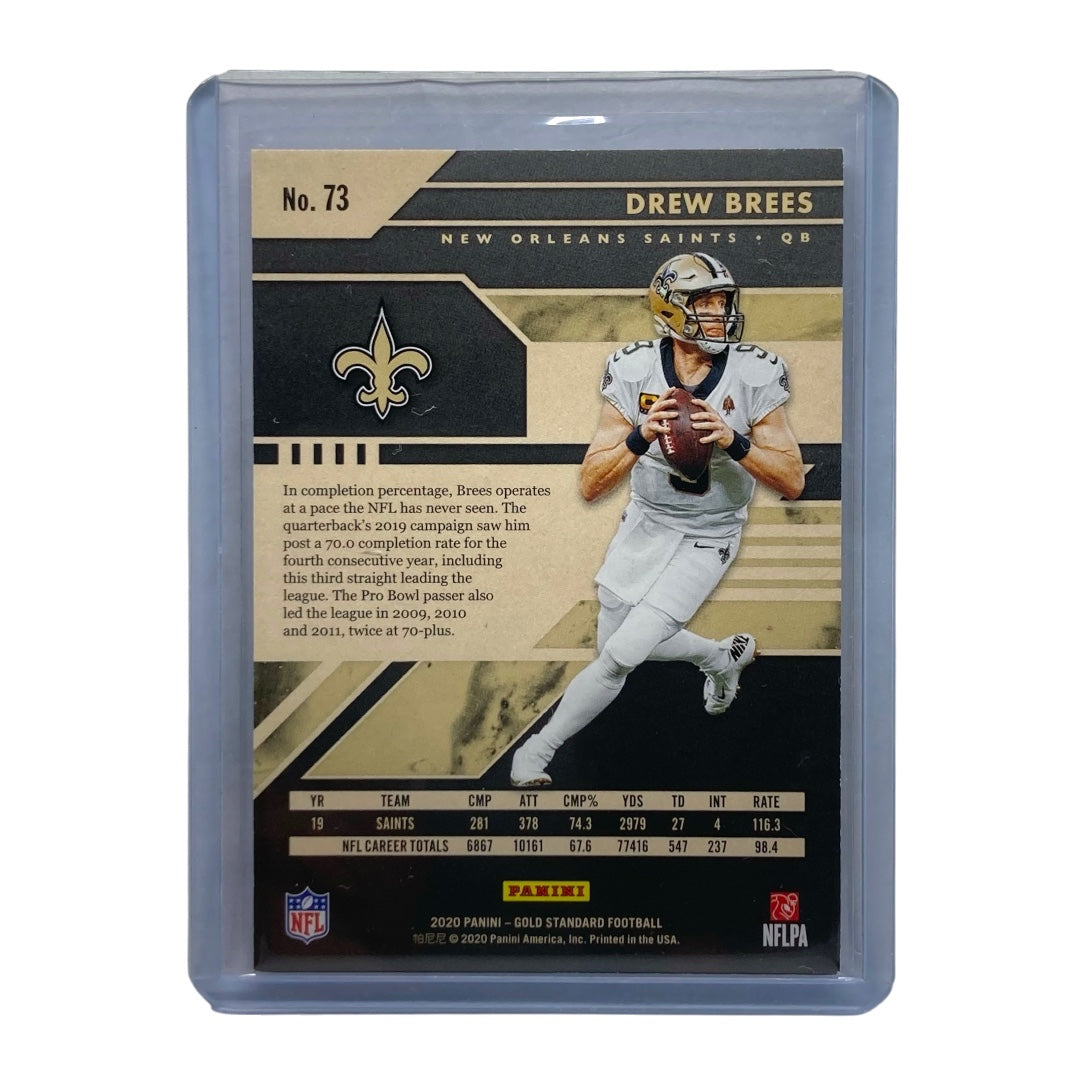 PANINI NFLカード GOLD STANDARD DREW BREES SAINTS 63/75 #73 中古 IT2