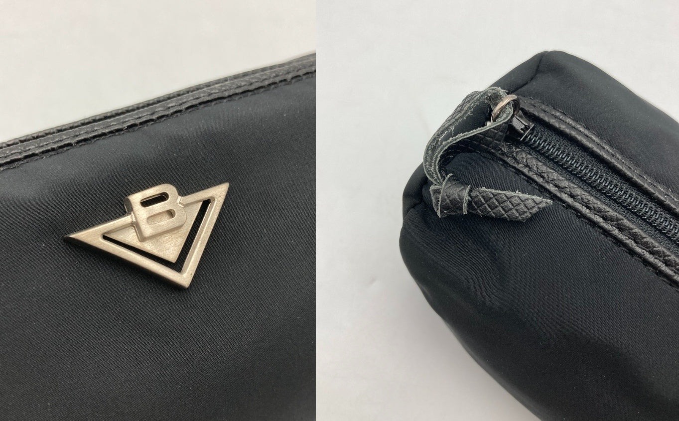 BOTTEGA VENETA ボッテガヴェネタ ナイロンポーチ ブラック 中古 D4