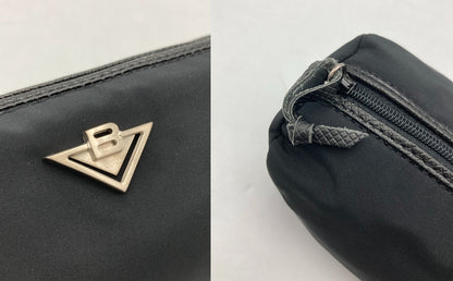 BOTTEGA VENETA ボッテガヴェネタ ナイロンポーチ ブラック 中古 D4