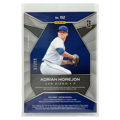 PANINI MLBカード SPECTRA PRIZM ADRIAN MOREJON SAN DIEGO /99 #152 中古 IT1