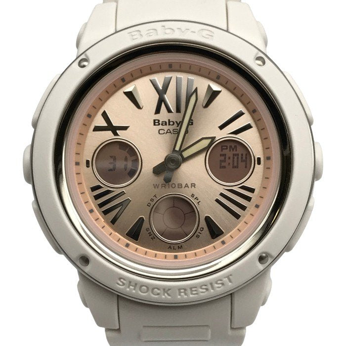 CASIO カシオ Baby-G 腕時計 レディース デジタル クォーツ ラウンド カジュアル ホワイト BGA-152-7B2JF 中古 T1