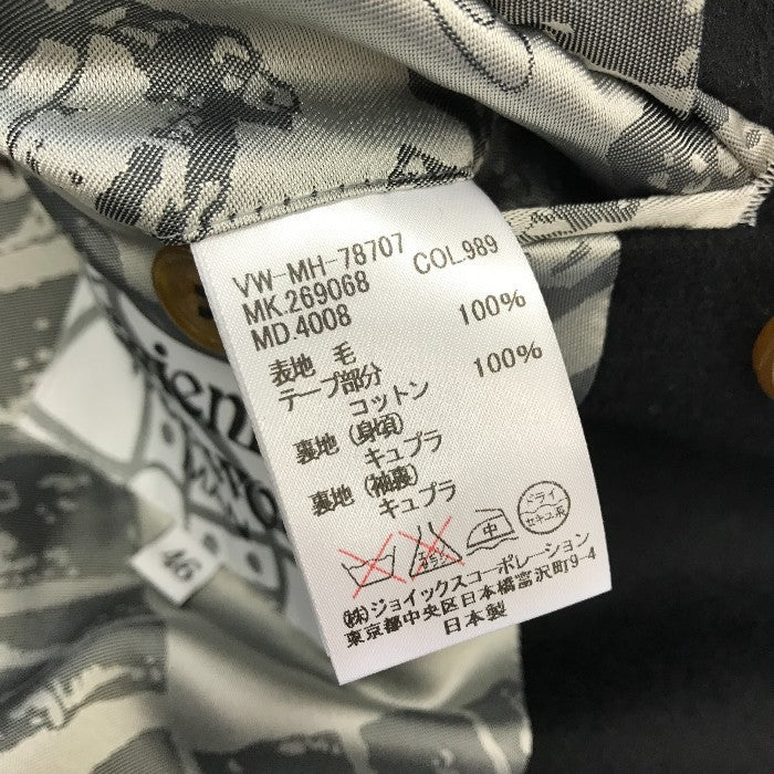 Vivienne Westwood MAN ヴィヴィアンウエストウッドマン ピーコート メンズ ナポレオン ウール ブラック/ネイビー 46サイズ VW-MH-78707 中古 T1