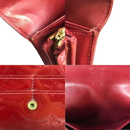 LOUIS VUITTON ルイヴィトン ヴェルニ ポルトフォイユ サラ 長財布 レディース 二つ折り ボタン エナメル ポムダムール M93530 中古 T1
