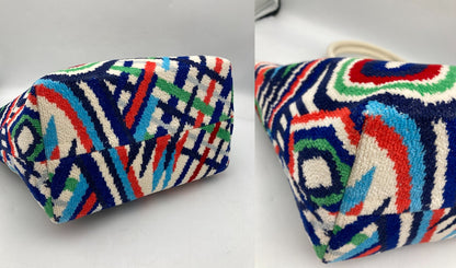 FEILER フェイラー 幾何学模様 トートバッグ 中古 D4