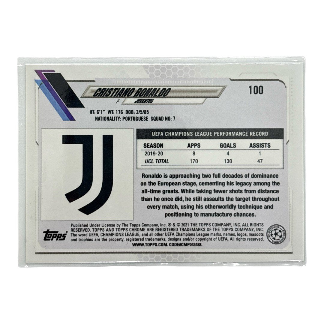 TOPPS サッカーカード CHROME CRISTIANO RONALDO JUVENTUS #100 中古 IT1