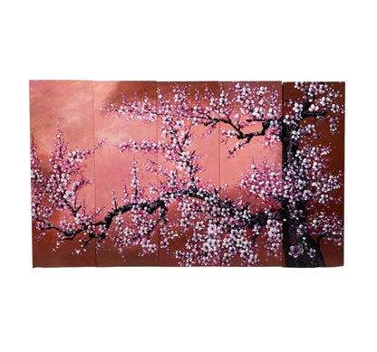 アートパネル 桜 5枚組 中古 D4