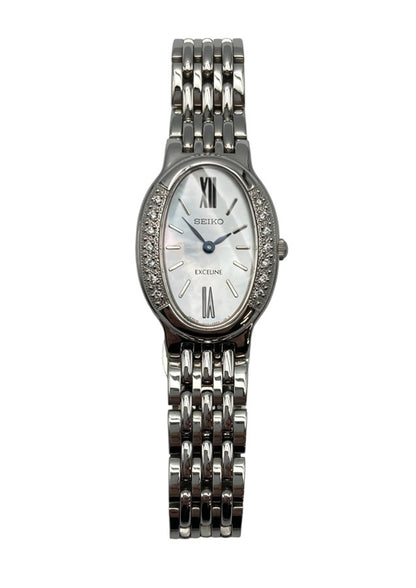 SEIKO セイコー エクセリーヌ ダイヤベゼル 腕時計 アナログ クォーツ 1F20-0BG0 レディース 中古 D4