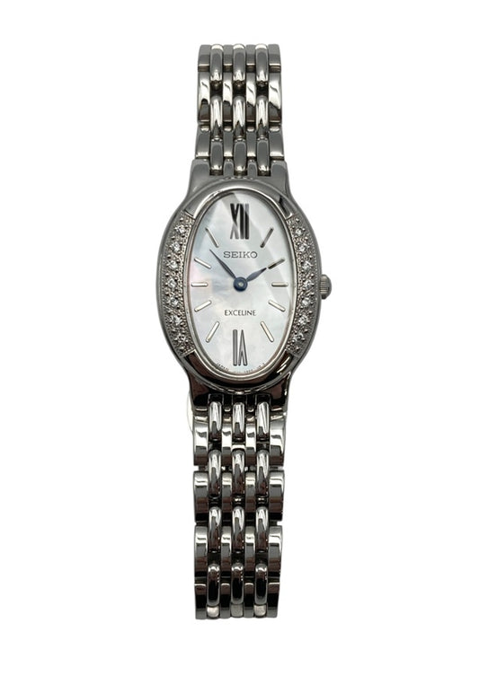 SEIKO セイコー エクセリーヌ ダイヤベゼル 腕時計 アナログ クォーツ 1F20-0BG0 レディース 中古 D4