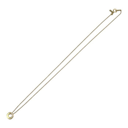 俄 NIWAKA K18/ダイヤモンド0.05ct ネックレス レディース ラウンド リング 750 イエローゴールド 45cm 中古 T1