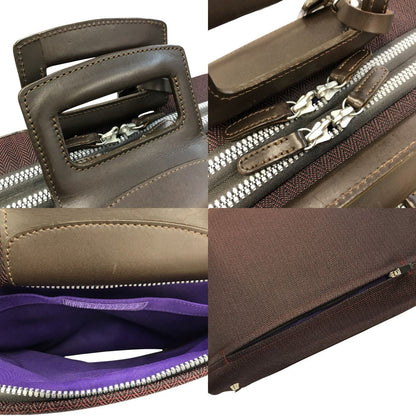 Paul Smith ポールスミス ブリーフケース メンズ ショルダーバッグ ビジネス ACE製 ヘリンボーン 大容量 レッド系 中古 T1