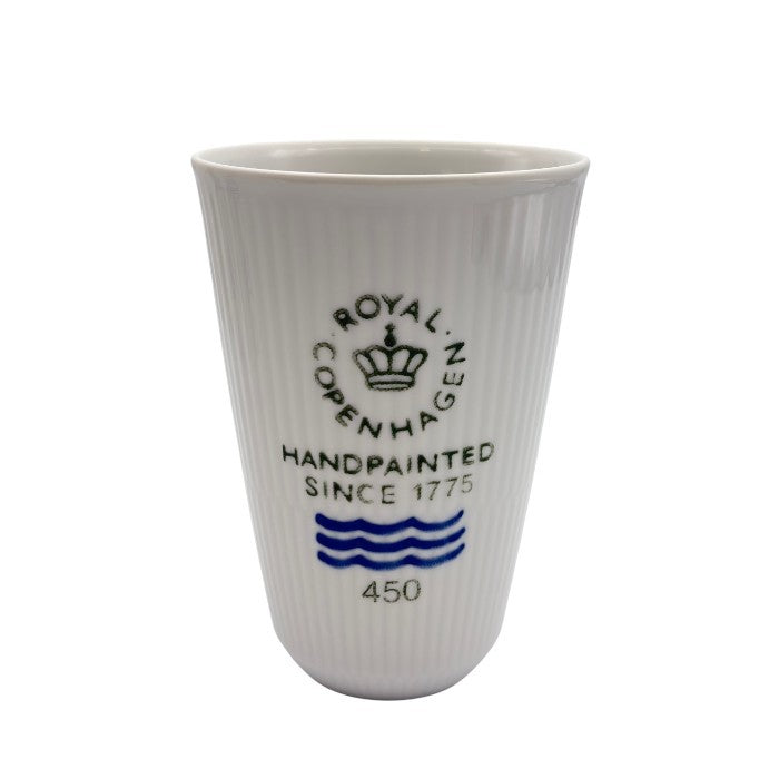 未使用品 Royal Copenhagen ロイヤル コペンハーゲン フルーテッド シグネチャー ハンドペイント タンブラー 2客 洋食器 コップ おしゃれ 廃盤 ブランド 中古 W1