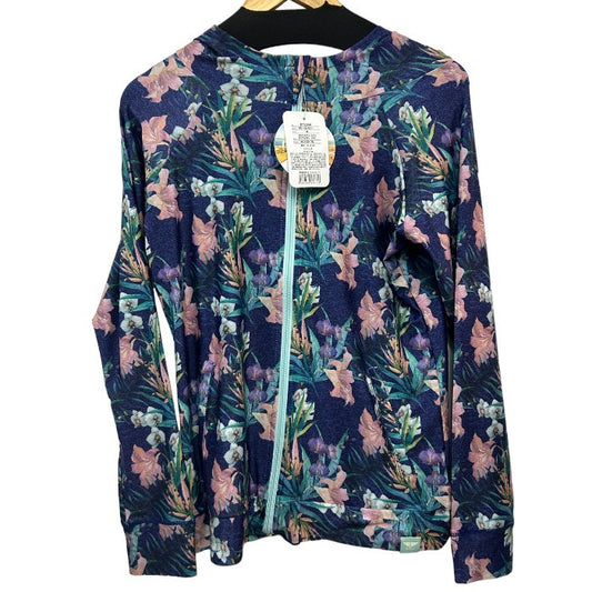 SPOUT スポウト 水陸両用 パーカー ラッシュガード リリーネイビー ＃72244 M レディース トップス 運動 ヨガ 水着 中古 Ｗ４