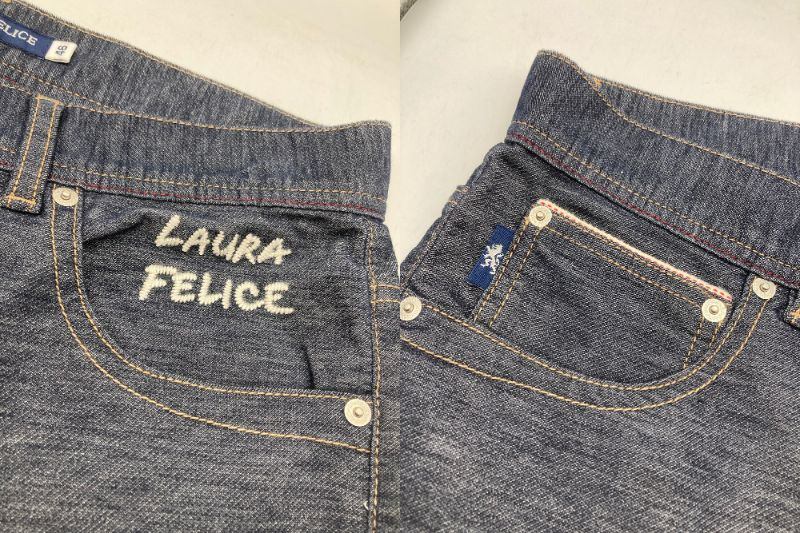 LAURA FELICE ラウラフェリーチェ ストレッチ カジュアルパンツ 135-2003 サイズ46 SLIM 中古 D4