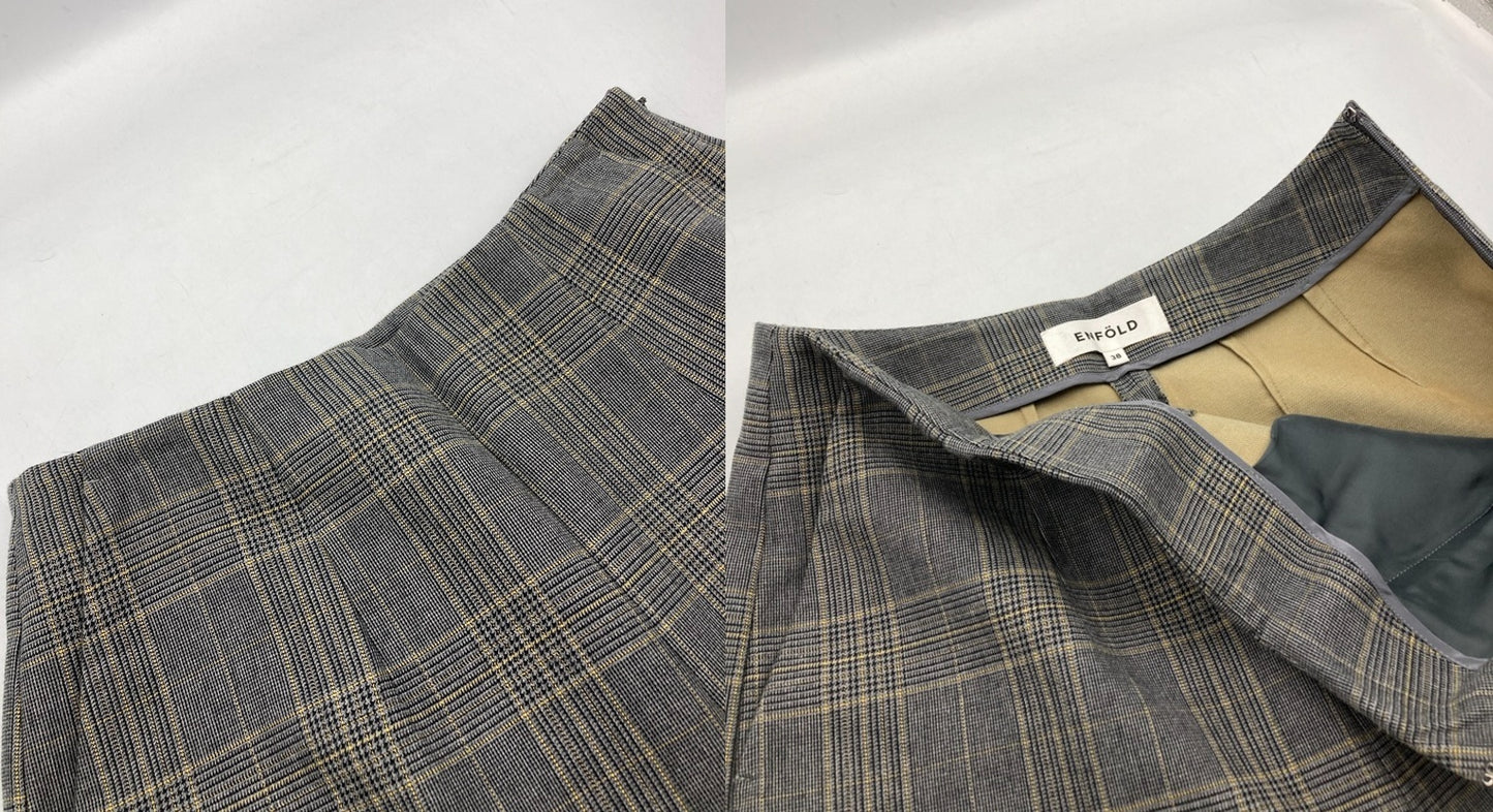 ENFOLD エンフォルド Minimal Cropped テーパードパンツ 300CA331-0880 サイズ38 レディース 中古 D4