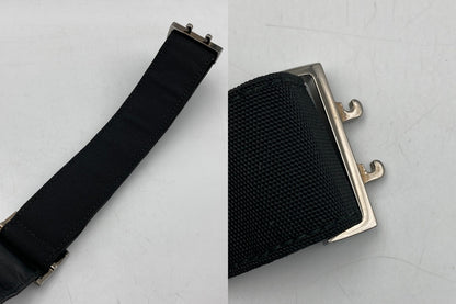 GUCCI グッチ ナイロン レザー ベルト 中古 D4