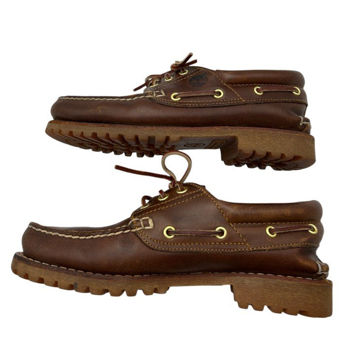Timberland ティンバーランド 3EYE デッキシューズ 30003 7.5W(約25.5cm) 靴 革靴 シューズ メンズ レザー 中古 W４