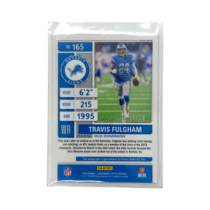 PANINI NFLカード CONTENDERS OPTIC PRIZM TRAVIS FULGHAM DETROIT LIONS 09/10 #165 中古 IT2