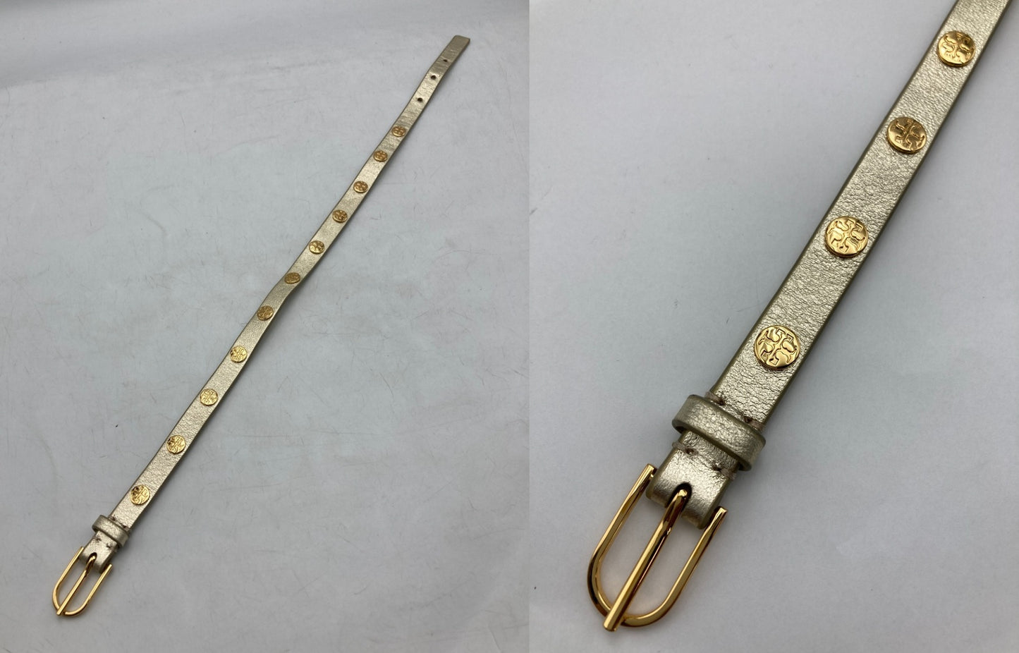 TORY BURCH トリーバーチ ダブルラップ ロゴ スタッズ ブレスレット 中古 D4