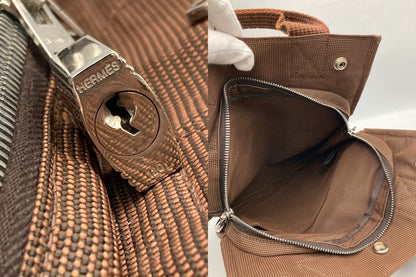 HERMES エルメス エールライン サックアドPM リュックサック バックパック ブラウン 中古 D4