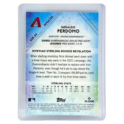 TOPPS MLBカード BOWMAN STERLING GERALDO PERDOMO ARIZONA DIAMONDBACKS /199 #BSR-84 中古 IT1