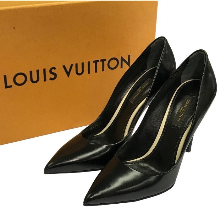 LOUIS VUITTON ルイヴィトン パンプス レディース レザー ハイヒール ポインテッドトゥ ブラック 36.5サイズ 中古 T1