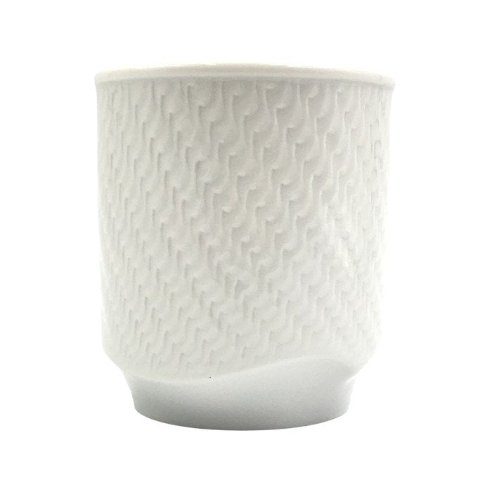 Meissen マイセン 波の戯れ スモールタンブラー ペア 270ml 2個セット ホワイト 白磁 シンプル 湯呑 000000/55405 中古 T1