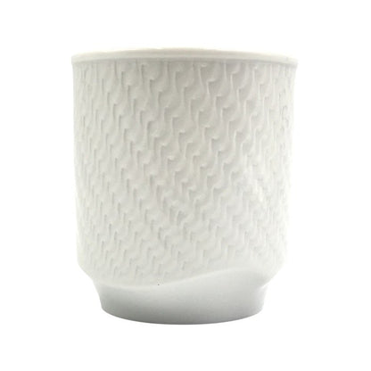 Meissen マイセン 波の戯れ スモールタンブラー ペア 270ml 2個セット ホワイト 白磁 シンプル 湯呑 000000/55405 中古 T1