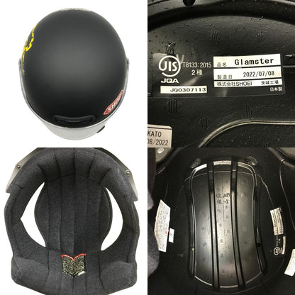 SHOEI Glamster CHEETAH CUSTOM CYCLES ヘルメット フルフェイス PSC バイク 限定モデル チーターカスタムサイクルズ ブラック Lサイズ 中古 T1