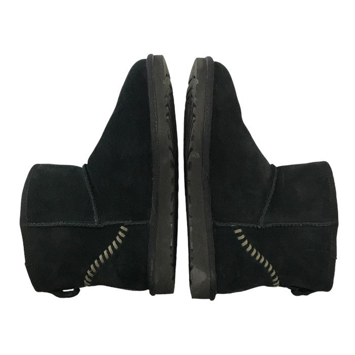 UGG アグ クラシック ミニ デコ スエード ブーツ メンズ レディース ステッチ ムートン スウェード ブラック 25cm 1115565 中古 T1