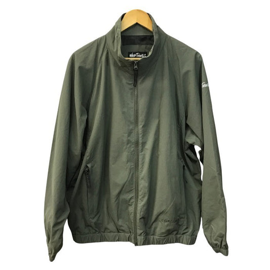 WILD THINGS ワイルドシングス アーミージャケット メンズ ナイロン フルジップ ルーズフィット ミリタリー ウインドブレーカー オリーブドラブ Lサイズ WT251-18 中古 T1