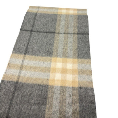 BURBERRY バーバリー メガチェック カシミヤ 100％ マフラー グレー ベージュ ストール ブランド レディース メンズ 秋 冬 チェック柄 中古 W４