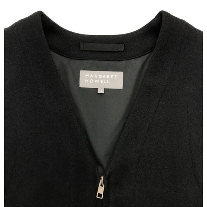 MARGARET HOWELL マーガレットハウエル ベスト レディース ウール ダブルジッパー ブラック 1サイズ 578-4225004 中古 T1