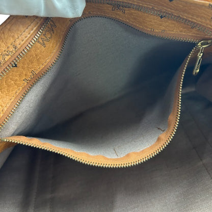 MCM エムシーエム ロゴグラム トートバッグ コニャック 鞄 ブランド レディース おしゃれ 総柄 中古 W４