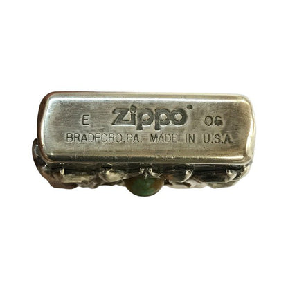 ZIPPO ジッポー ターコイズ オイルライター リバーシブル 立体 コレクション 中古 T1