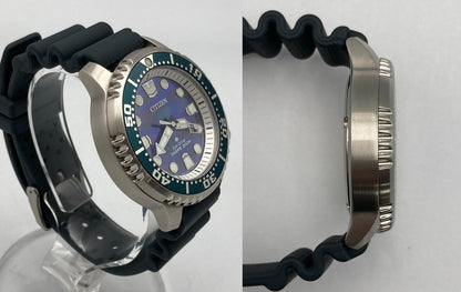 CITIZEN シチズン プロマスター MARINEシリーズ エコ・ドライブ ダイバー200m 構造色限定モデル BN0167-09W 中古 D4
