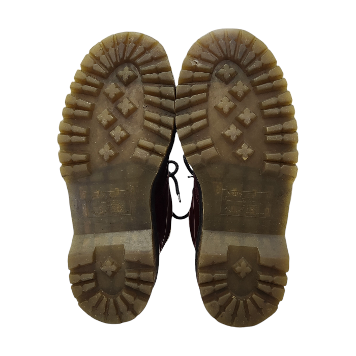 Dr.Martens ドクターマーチン Crazy Bomb ブーツ レディース レザー 10ホール ダブルソール 厚底 レースアップ チェリーレッド UK6(25cm) 中古 T1