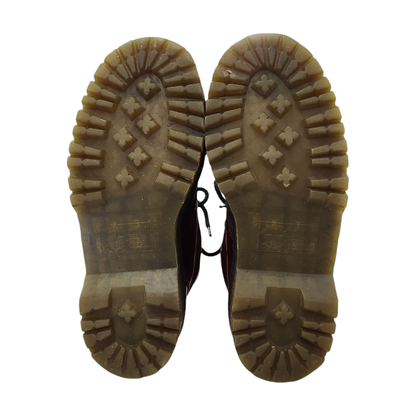 Dr.Martens ドクターマーチン Crazy Bomb ブーツ レディース レザー 10ホール ダブルソール 厚底 レースアップ チェリーレッド UK6(25cm) 中古 T1