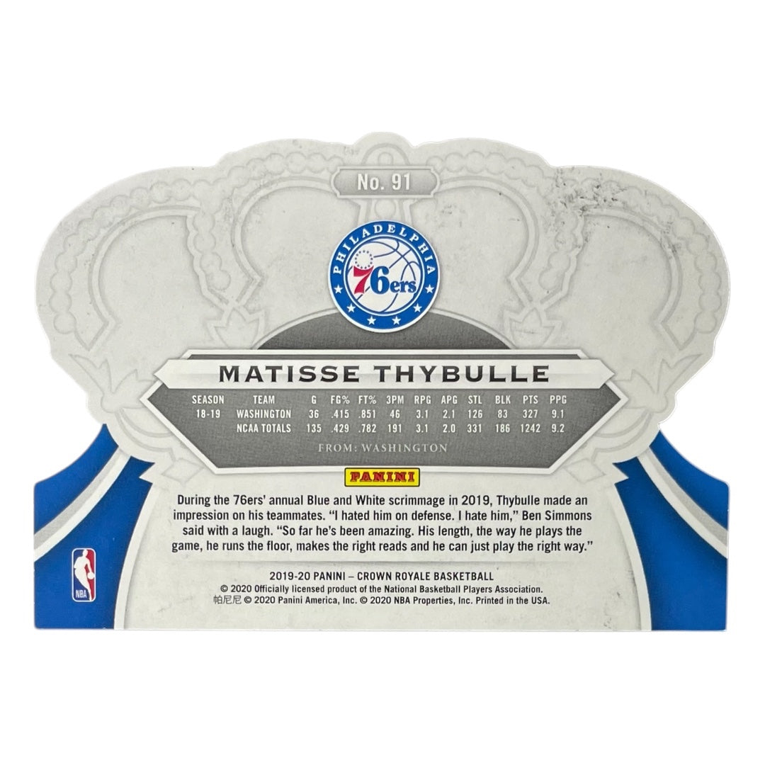 PANINI NBAカード CROWN ROYALE DIE CUT MATISSE THYBULLE 76ERS #91 中古 IT2