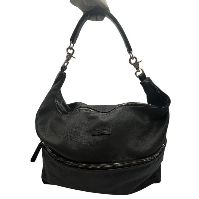 Daniel＆Bob ダニエル＆ボブ レザー ショルダーバッグ 2WAY メンズ 大きめ クロコ調 通勤 中古 W４